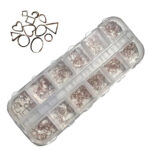 12 Grid Rose Gold Metal Nail Art