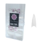 Half Cover Stiletto Tips - Clear