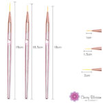 3pcs Rose Gold Striping Brush