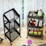 Foldable Steel Trolley - Black - Image 2