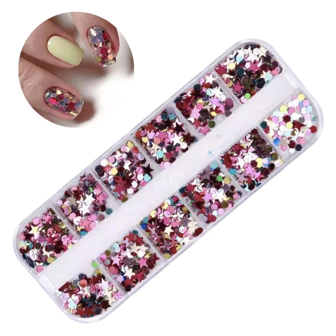 12 Grid Mixed Nail Art- NA124 12 Grid Mixed Nail Art- NA124