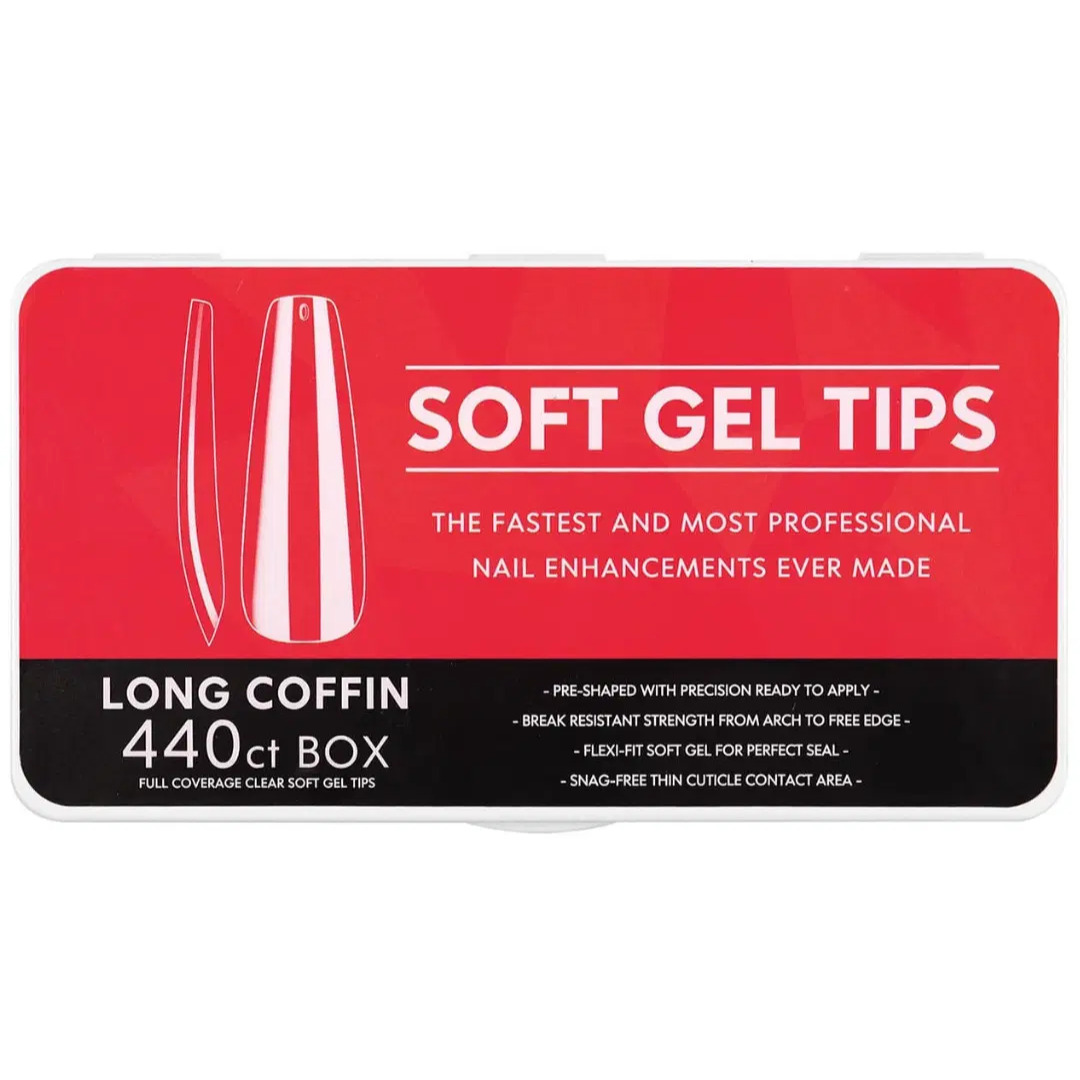 Full Soft Gel Tips-Long Coffin-440pcs