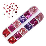 12 Grid Hearts and Crosses Nail Art-NA040