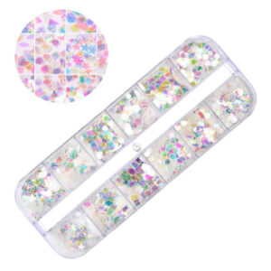 12 Grid Mixed Nail Art-NA096