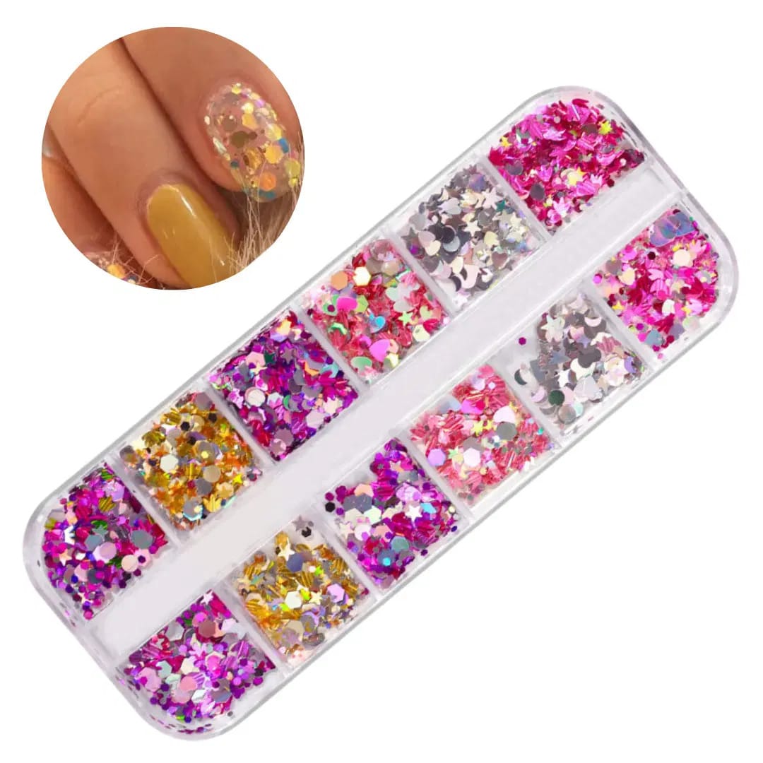 12 Grid Mixed Nail Art-NA125 12 Grid Mixed Nail Art-NA125