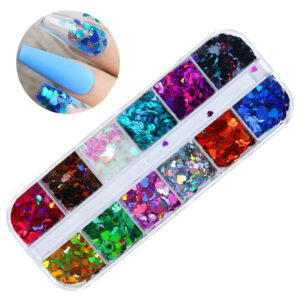 12 Grid Hearts Nail Art-NA167