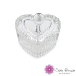 Crystal Damp Dish With Lid - Heart
