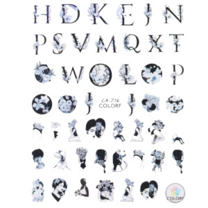 Nail Sticker-716-Letters