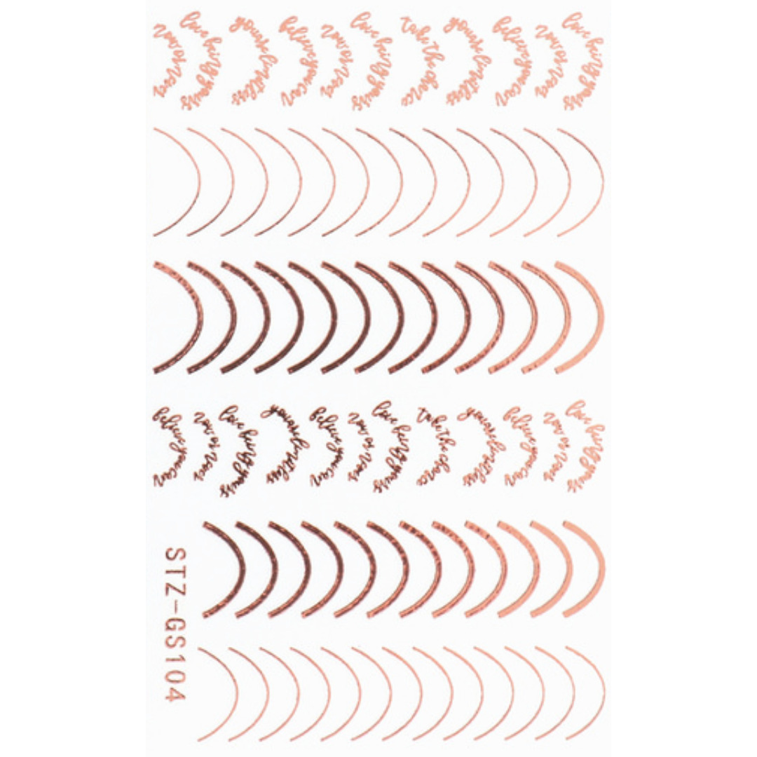 Nail Sticker-GS104-Rose Gold