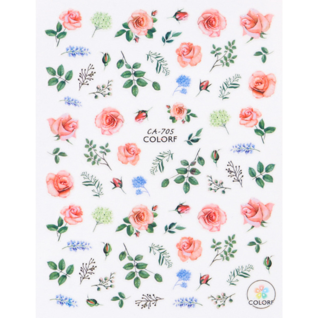 Nail Sticker-705-Roses