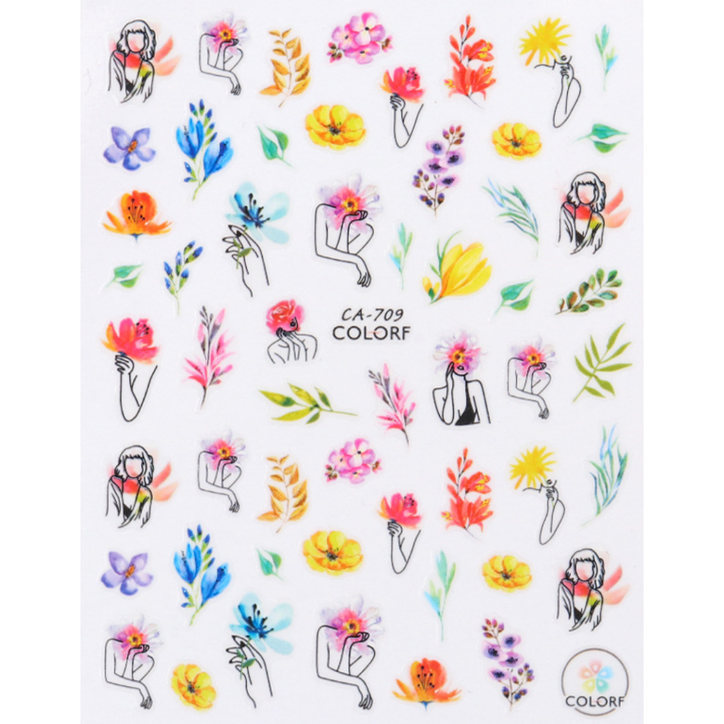 Nail Sticker-709-Flower People