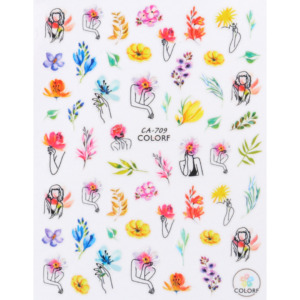 Nail Sticker-709-Flower People