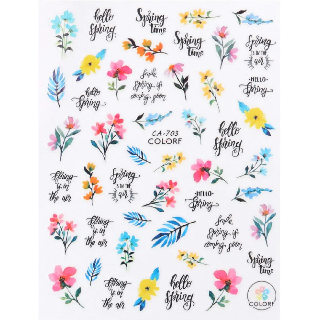Nail Sticker-703-Flowers