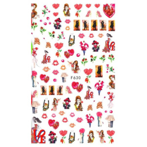 Nail Sticker-F630-Lady Love