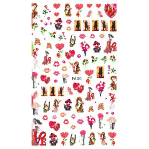 Nail Sticker-F630-Lady Love
