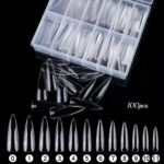 Long Stiletto Nail Tips - Clear