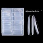 Clear Long Nail Tips - Almond - 100pc