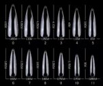 Long Stiletto Nail Tips - Clear - Image 2