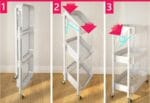 Foldable Steel Trolley - Pink - Image 2