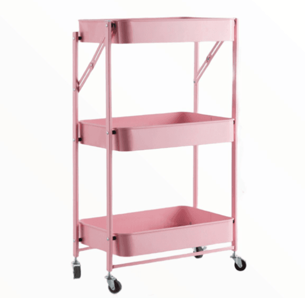 Screenshot 2022-03-22 172635 Foldable Steel Trolley - Pink - Image 1