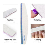 Half-Moon Nail File 100/180-1pc - Image 3