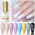 BORN PRETTY 7ml Glitter Top Coat-Silver - Image 2