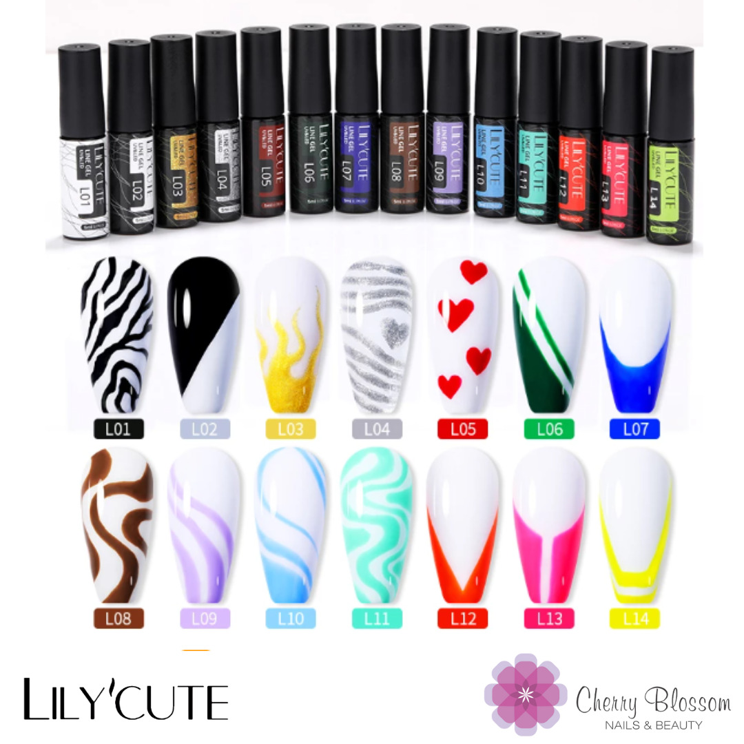 LILYCUTE 5ml Liner Art Gel - 14pcs