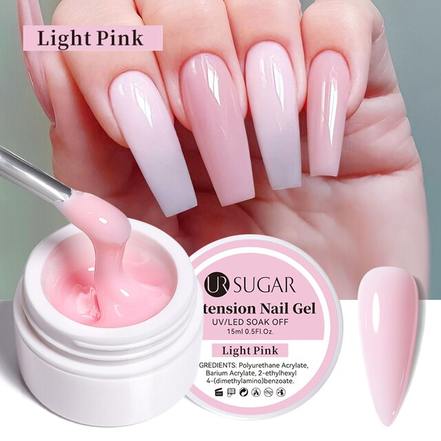 UR SUGAR 15ml Nail Jelly Extension Gel - Light Pink UR SUGAR 15ml Nail Jelly Extension Gel - Light Pink