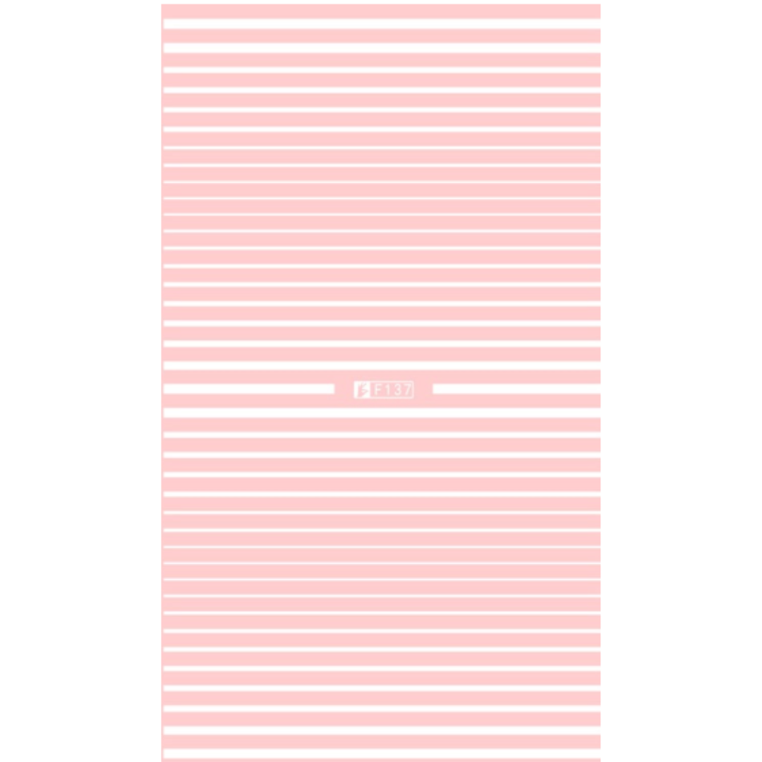 Nail Sticker-F137-Lines-White Nail Sticker-F137-Lines-White