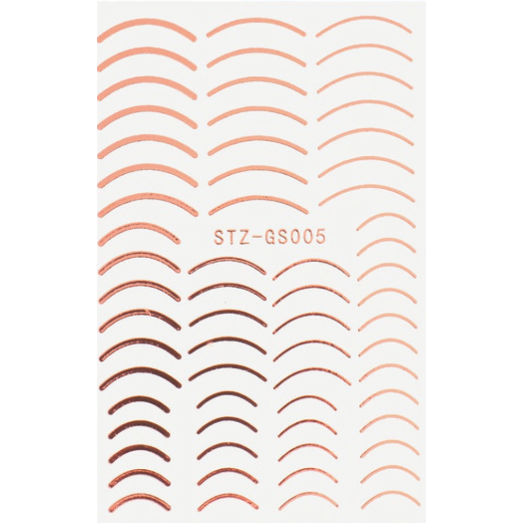 Nail Sticker-GS005-Rose Gold