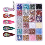 24 Grid Diamond Nail Art-NA016