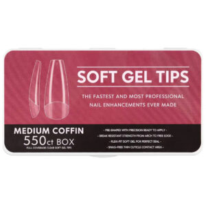 Full Soft Gel Tips-Medium Coffin-550pcs
