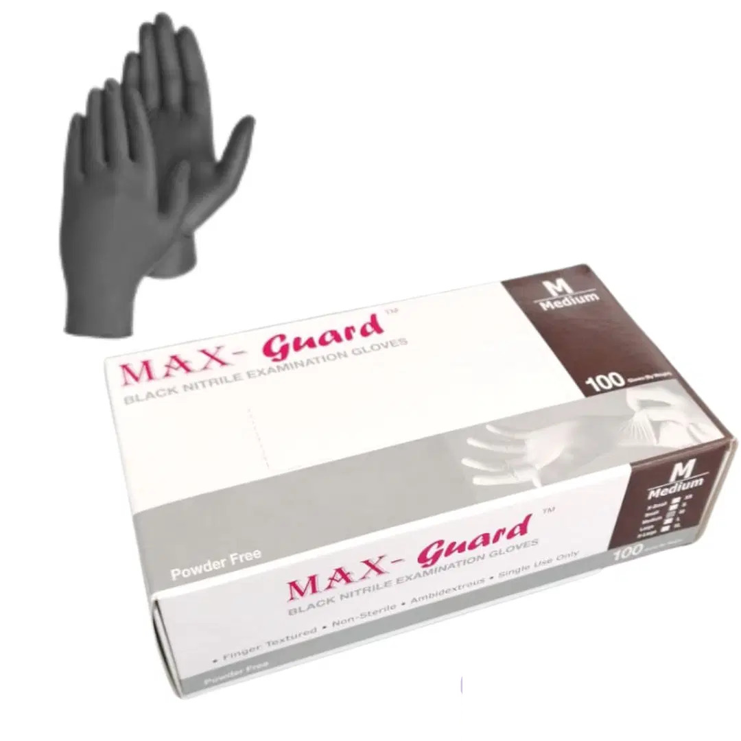 Black Nitrile Gloves-Medium-100pcs Black Nitrile Gloves-Medium-100pcs