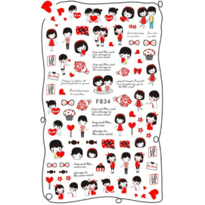 Nail Sticker-F834-Love