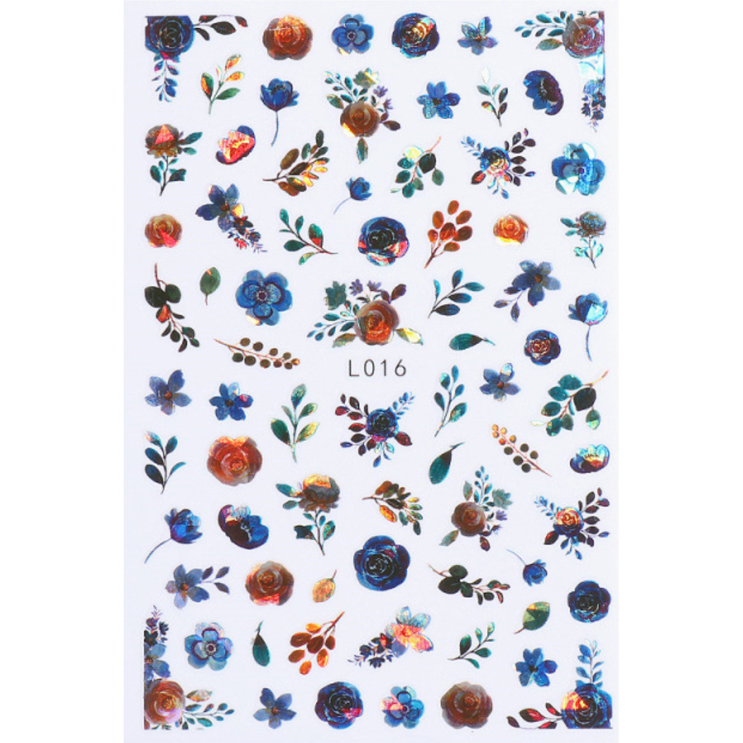 Nail Sticker-L016-Flowers Nail Sticker-L016-Flowers