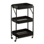 Foldable Steel Trolley - Black