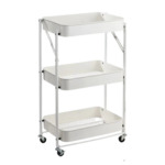 Foldable Steel Trolley - White