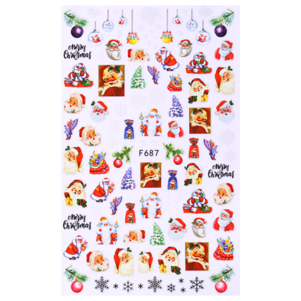 Nail Sticker-F687-Christmas