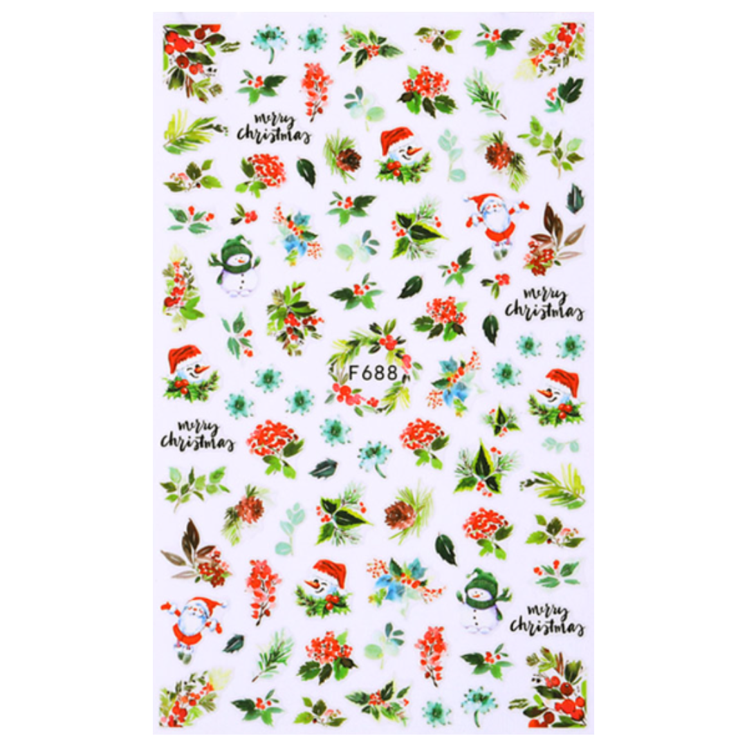 Nail Sticker-F688-Christmas