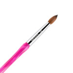 Kolinsky Acrylic Brush-Pink Clear Handle-#8