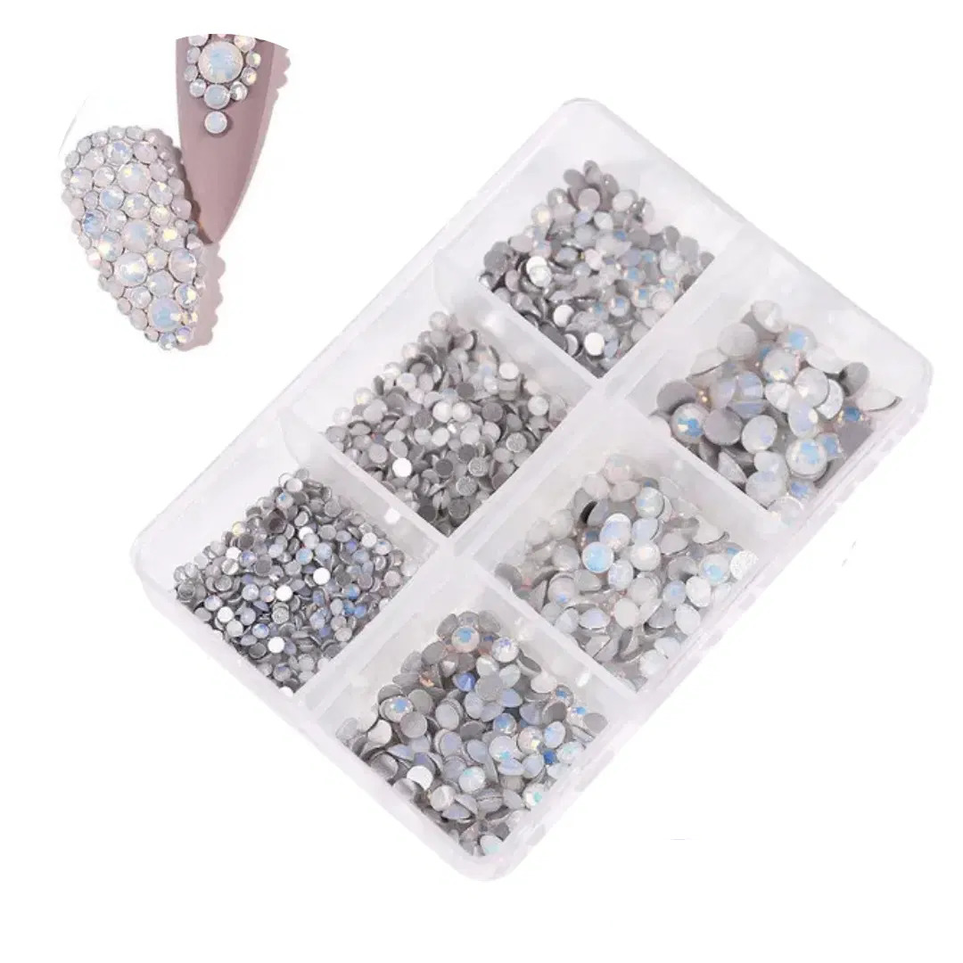 6 Grid Swarovski Diamond Nail Art-White Opal 6 Grid Swarovski Diamond Nail Art-White Opal
