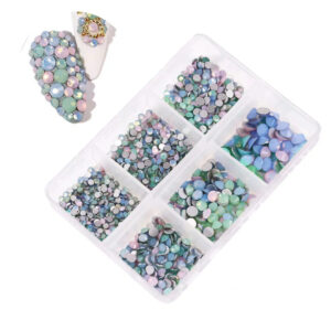 6 Grid Swarovski Diamond Nail Art-Mix Opal