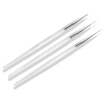 White Mink Striping Brush -3pcs