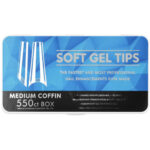 Half Soft Gel Tips-Medium Coffin-550pcs