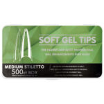 Half Soft Gel Tips-Medium Stiletto-500pcs
