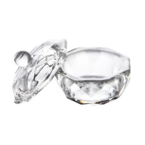 Crystal Damp Dish With Lid