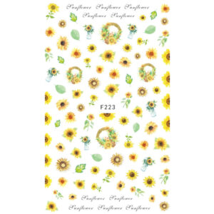 Nail Sticker-F223-Sunflowers