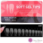 Full Soft Gel Tips-Medium Oval-550pcs - Image 2