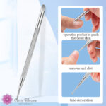 Stainless Steel Cuticle Pusher with Sharp end - Image 2