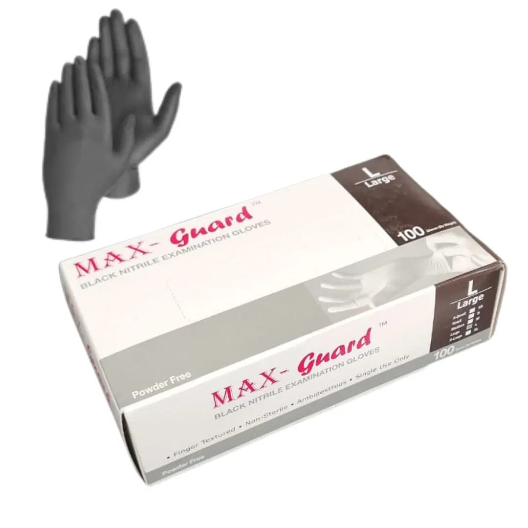 Black Nitrile Gloves-Large-100pcs Black Nitrile Gloves-Large-100pcs